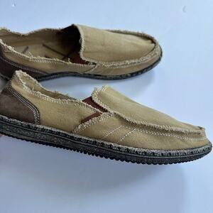 CASMAG Men's Canvas Slip on Loafers 10 43 Leisure Fisherman Boat Resort Nautical